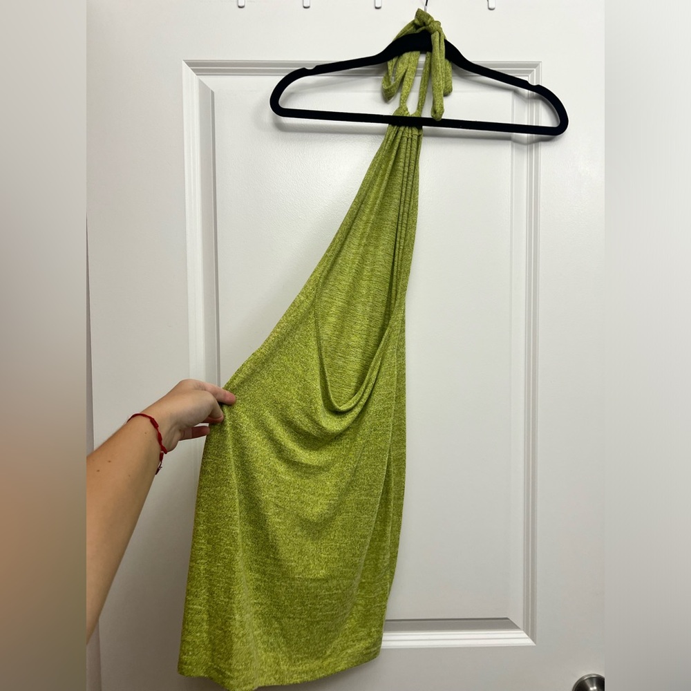 Green halter neck Windsor dress